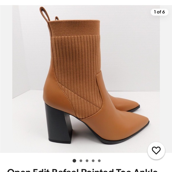 BRAND NEW! Open Edit Rafael Pointed Toe Boot - Picture 3 of 4